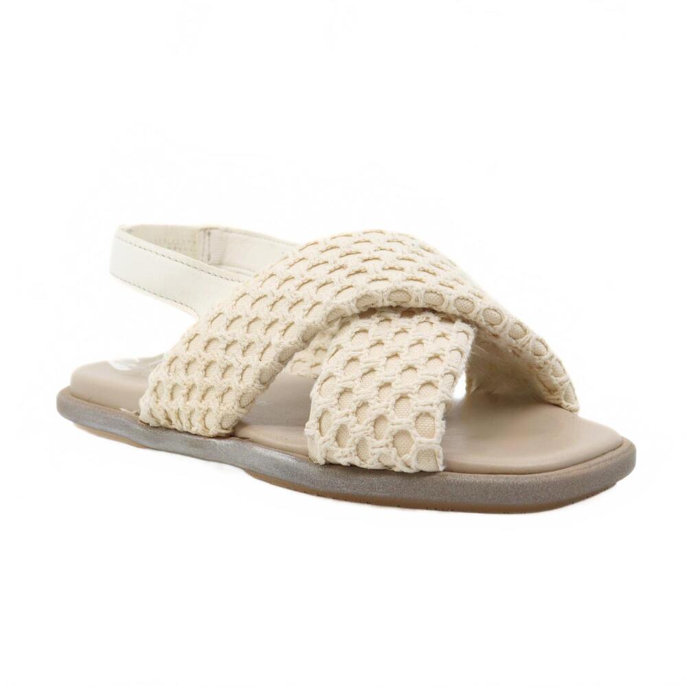 NEW PATRIZIA BONFANTI women soho pearl crochet sandals in ivory